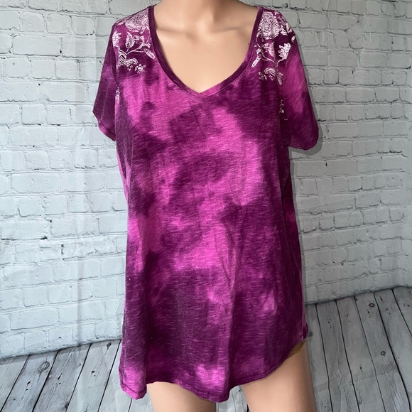 Sonoma Tops - Sonoma Everyday Tee Purple, Pink & White Floral Shirt size L